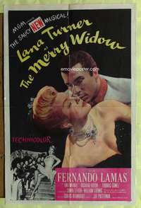 k503 MERRY WIDOW one-sheet movie poster '52 sexy Lana Turner, Lamas