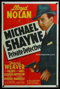 k505 MICHAEL SHAYNE PRIVATE DETECTIVE one-sheet movie poster '40 Nolan