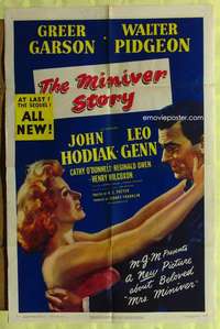 k510 MINIVER STORY one-sheet movie poster '50 Greer Garson, Walter Pidgeon