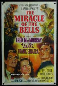 k511 MIRACLE OF THE BELLS one-sheet movie poster '48 Frank Sinatra, Valli