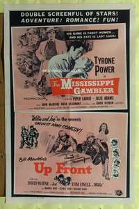 k514 MISSISSIPPI GAMBLER /UP FRONT one-sheet movie poster '58
