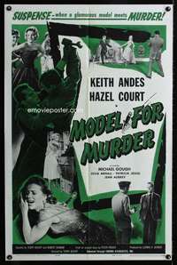 k518 MODEL FOR MURDER one-sheet movie poster '59 sexy murder thriller!