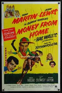 k521 MONEY FROM HOME one-sheet movie poster '54 3-D Martin & Lewis!