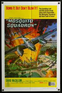 k534 MOSQUITO SQUADRON one-sheet movie poster '69 cool McCall bomber art!