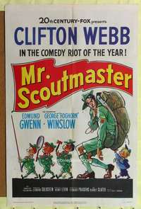 k537 MR SCOUTMASTER one-sheet movie poster '53 Clifton Webb, Boy Scouts!