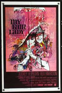 k541 MY FAIR LADY int'l one-sheet movie poster '64 Audrey Hepburn, Peak art