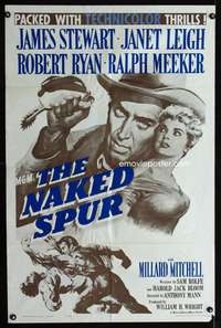 k544 NAKED SPUR one-sheet movie poster R62 James Stewart, Janet Leigh