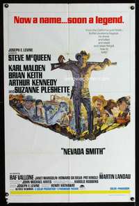 k548 NEVADA SMITH one-sheet movie poster '66 Steve McQueen, Karl Malden