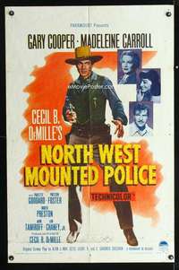 k556 NORTH WEST MOUNTED POLICE one-sheet movie poster R58 Cecil B DeMille