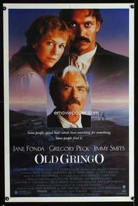 k562 OLD GRINGO one-sheet movie poster '89 Jane Fonda, Gregory Peck