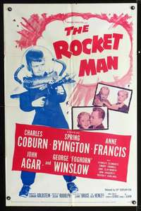 k611 ROCKET MAN one-sheet movie poster '54 wacky Lenny Bruce sci-fi!