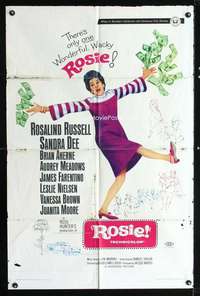 k618 ROSIE one-sheet movie poster '67 Rosalind Russell, Sandra Dee
