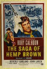k621 SAGA OF HEMP BROWN one-sheet movie poster '58 Rory Calhoun, Garland