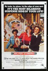 k637 SILVER STREAK one-sheet movie poster '76 Gene Wilder, Richard Pryor
