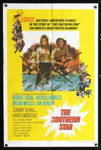 k654 SOUTHERN STAR one-sheet movie poster '69 Ursula Andress, George Segal
