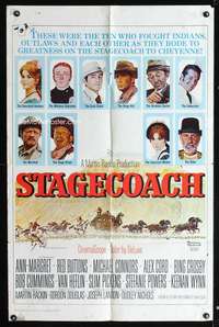 k660 STAGECOACH one-sheet movie poster '66 Norman Rockwell art of stars!