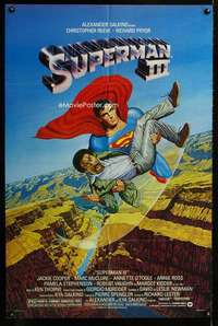 k682 SUPERMAN III one-sheet movie poster '83 Chris Reeve, Richard Pryor