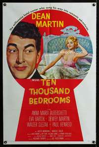 k707 TEN THOUSAND BEDROOMS style D one-sheet movie poster '57 Dean Martin