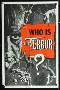 k710 TERROR style B teaser one-sheet movie poster '63 Boris Karloff