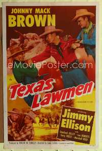 k714 TEXAS LAWMEN one-sheet movie poster '51 Johnny Mack Brown, Jim Ellison