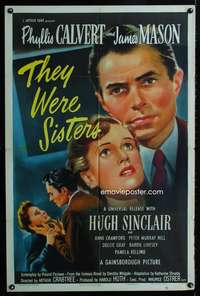 k725 THEY WERE SISTERS one-sheet movie poster '46 James Mason, English!