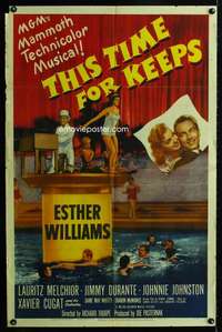 k729 THIS TIME FOR KEEPS one-sheet movie poster '47 Esther Williams