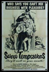 k755 COPS & OTHER LOVERS one-sheet movie poster '80 sexy art, Sweet Temptations