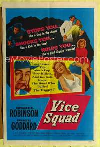 k760 VICE SQUAD one-sheet movie poster '53 Edward G. Robinson, film noir