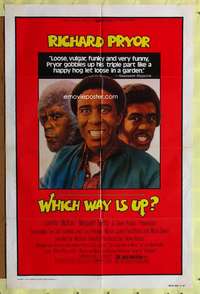 k774 WHICH WAY IS UP one-sheet movie poster '77 Richard Pryor in 3 roles!