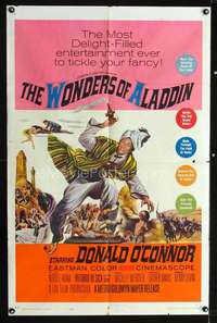 k792 WONDERS OF ALADDIN one-sheet movie poster '61 Donald O'Connor