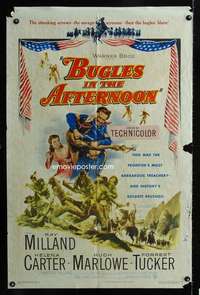 n076 BUGLES IN THE AFTERNOON one-sheet movie poster '52 Ray Milland