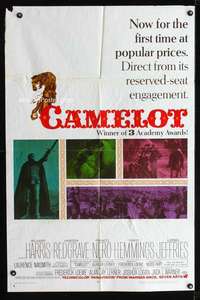 n079 CAMELOT one-sheet movie poster '68 Richard Harris, Vanessa Redgrave
