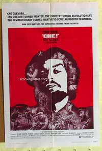 n099 CHE one-sheet movie poster '69 Omar Sharif, Jack Palance as Castro!