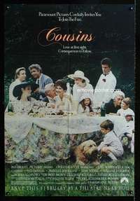 n116 COUSINS advance one-sheet movie poster '88 Danson, Isabella Rossellini