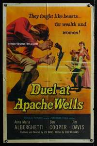 n146 DUEL AT APACHE WELLS one-sheet movie poster '57 Anna Maria Alberghetti