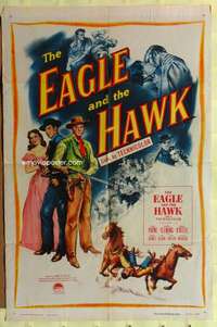 n148 EAGLE & THE HAWK one-sheet movie poster '50 John Payne, Fleming