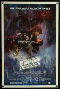 n152 EMPIRE STRIKES BACK GWTW 1sh movie poster '80 George Lucas