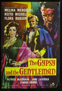n247 GYPSY & THE GENTLEMAN English one-sheet movie poster '58 Mercouri