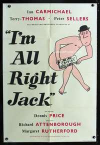 n300 I'M ALL RIGHT JACK English one-sheet movie poster '60 Peter Sellers