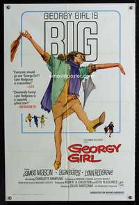 n201 GEORGY GIRL one-sheet movie poster '66 Lynn Redgrave, James Mason