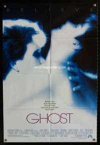 n203 GHOST DS one-sheet movie poster '90 Patrick Swayze, Demi Moore