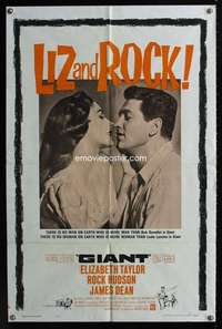 n207 GIANT one-sheet movie poster R63 James Dean, Liz Taylor, Rock Hudson