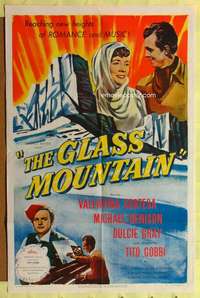 n211 GLASS MOUNTAIN one-sheet movie poster '50 pretty Valentina Cortesa!