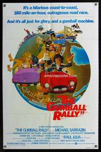 n242 GUMBALL RALLY one-sheet movie poster '76 car racing, Sarrazin, Julia