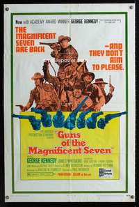 n246 GUNS OF THE MAGNIFICENT SEVEN one-sheet movie poster '69 Kennedy