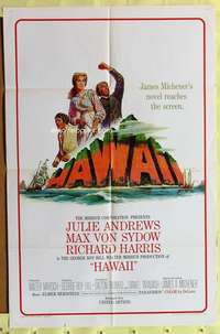 n263 HAWAII one-sheet movie poster '66 Julie Andrews, Max von Sydow