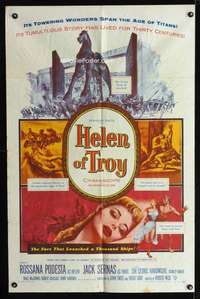 n266 HELEN OF TROY one-sheet movie poster '56 Robert Wise, Rossana Podesta