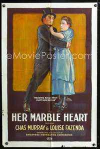 n270 HER MARBLE HEART one-sheet movie poster R20s Charles Murray, Fazenda