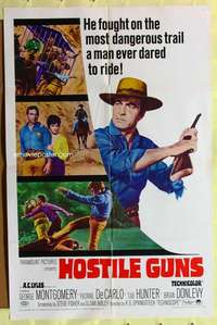 n283 HOSTILE GUNS one-sheet movie poster '67 George Montgomery, De Carlo