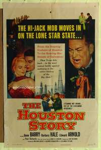 n290 HOUSTON STORY one-sheet movie poster '55 Gene Barry, William Castle